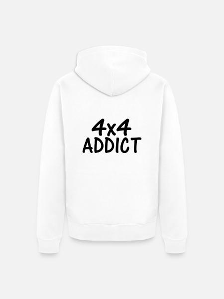 4x4 addict - Unisex Premium Organic Zip Hoodie - white