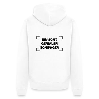 Schwager / Ehe / Geburt / Bruder / Baby - Unisex Premium Bio Zip Hoodie - Weiß - Hinten - Thijin (182cm)