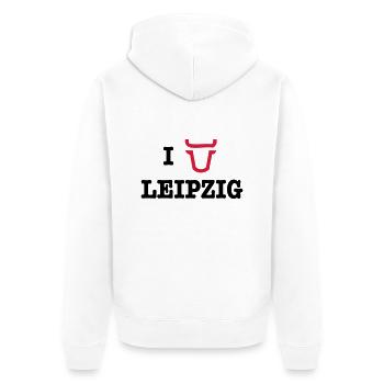 I Love Leipzig - Veste à capuche bio Premium Unisexe - blanc - Dos - Thijin (182cm)