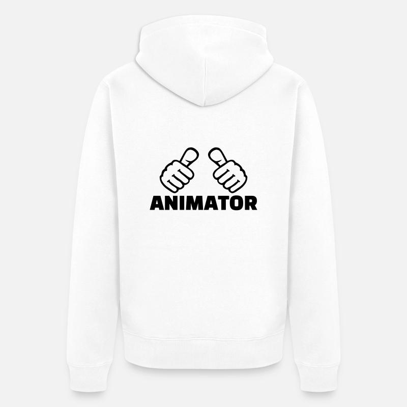 Animator - Veste à capuche bio Premium Unisexe - blanc