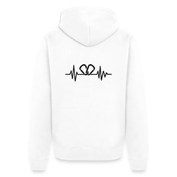 Climbing - Unisex Premium Organic Zip Hoodie - white - Back - Thijin (182cm)