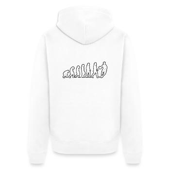 Basketball Verein Basketballliebhaber Basketballer - Unisex Premium Bio Zip Hoodie - Weiß - Hinten - Thijin (182cm)