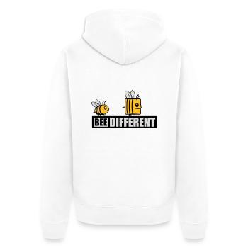 bee citation différente - Veste à capuche bio Premium Unisexe - blanc - Dos - Thijin (182cm)