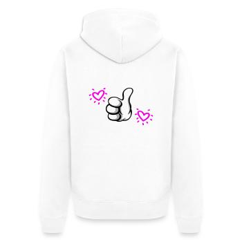 ELUE meilleure maman - Veste à capuche bio Premium Unisexe - blanc - Dos - Thijin (182cm)