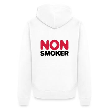Je suis non fumeur! - Veste à capuche bio Premium Unisexe - blanc - Dos - Thijin (182cm)