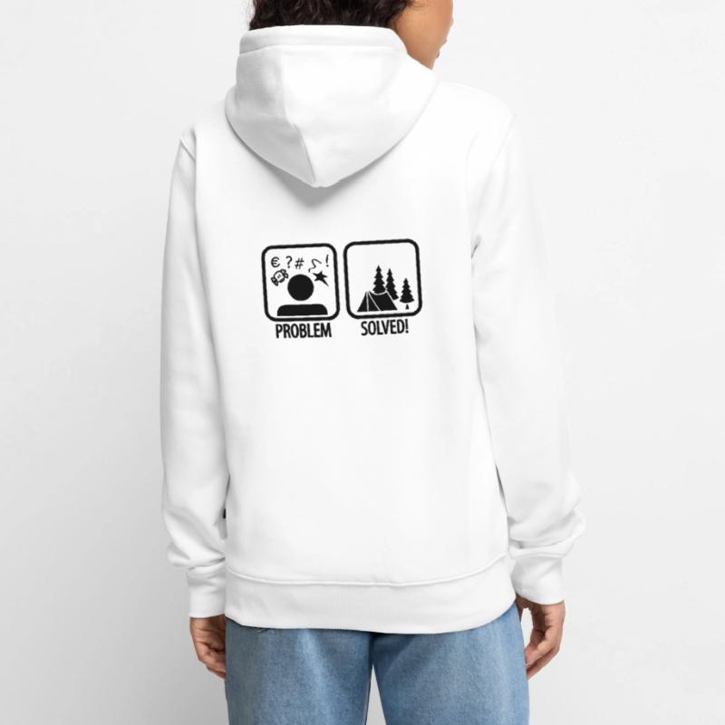problem solved - camping Unisex Premium Bio Zip Hoodie