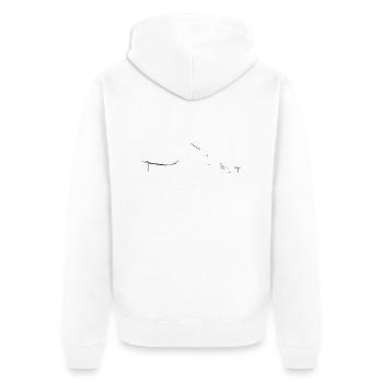 Shilouette Seekajak - Unisex Premium Bio Zip Hoodie - Weiß - Hinten - Thijin (182cm)
