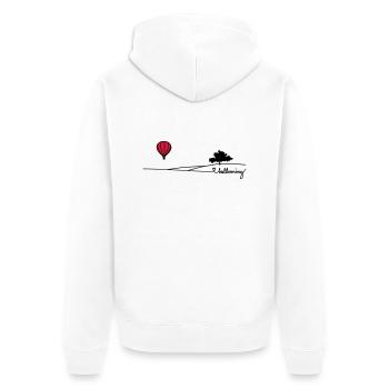 ballooning landscape - Unisex Premium Bio Zip Hoodie - Weiß - Hinten - Thijin (182cm)