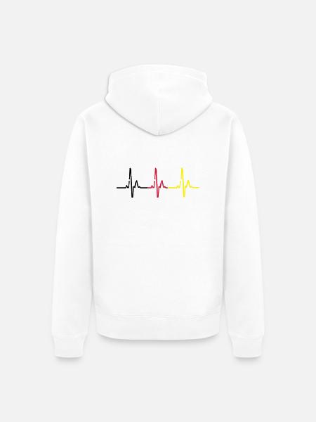 germany - Unisex Premium Organic Zip Hoodie - white