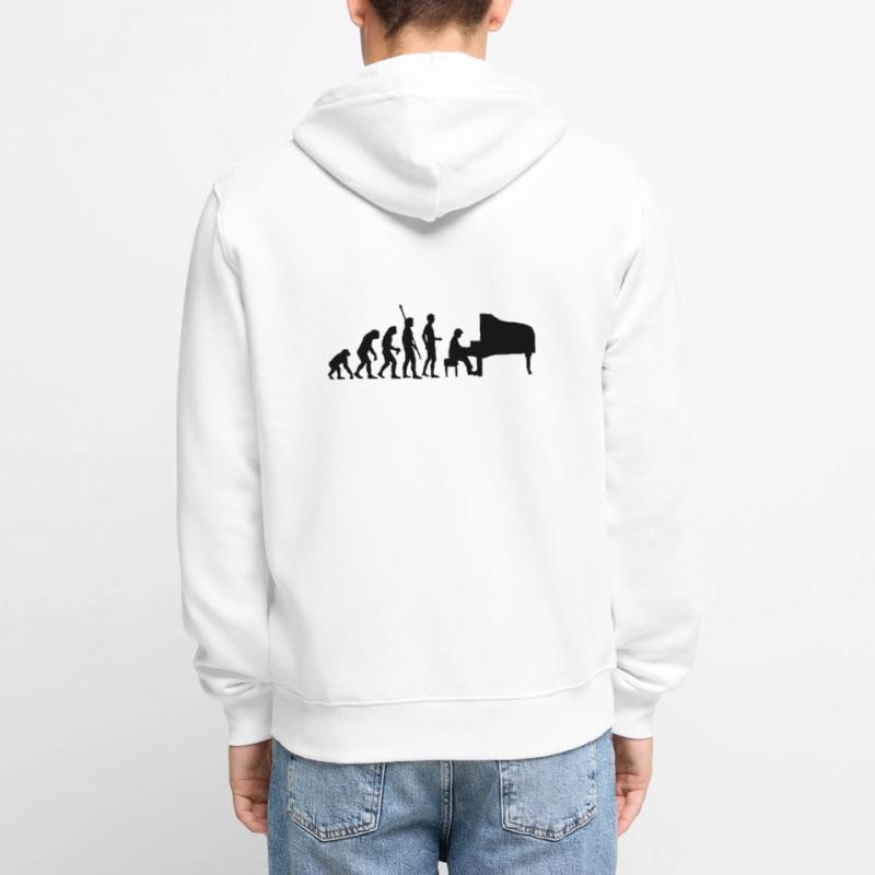 evolution_pianist Veste à capuche bio Premium Unisexe