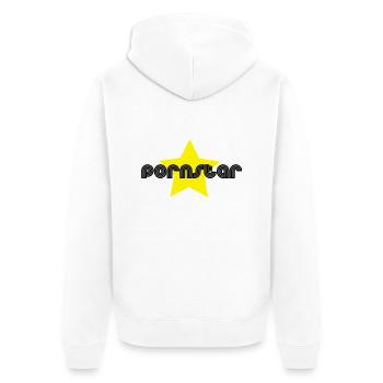 pornstar - Unisex Premium Organic Zip Hoodie - white - Back - Thijin (182cm)