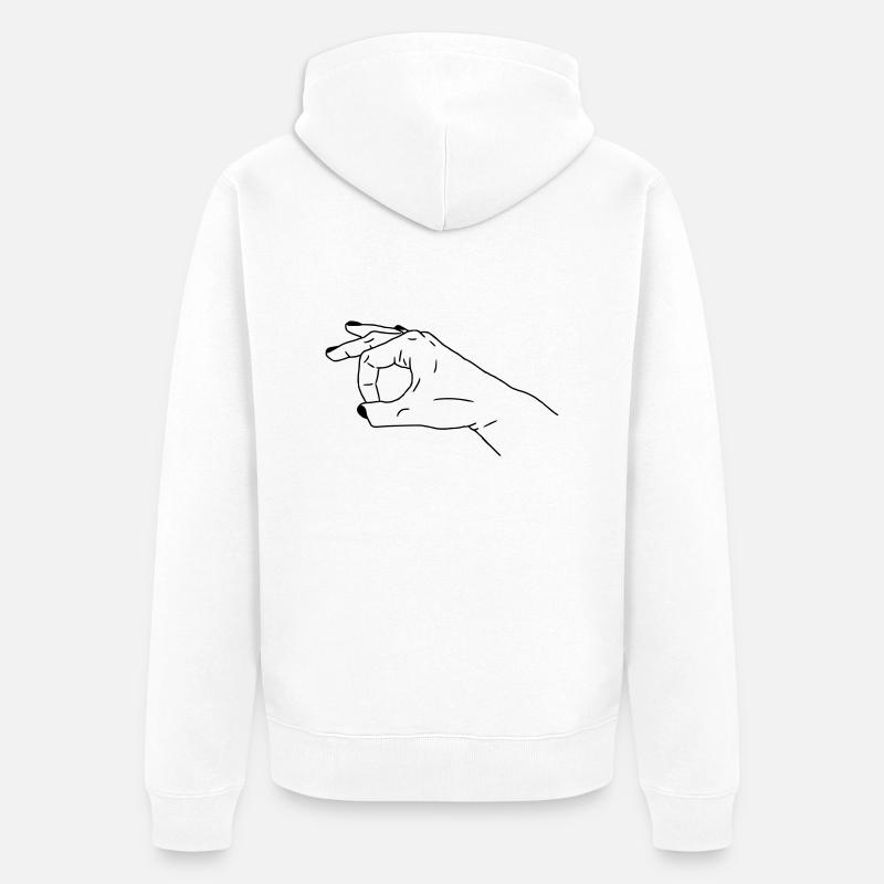 Jetez un coup d’œil - Veste à capuche bio Premium Unisexe - blanc