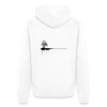 Ink Tree - Unisex Premium Organic Zip Hoodie - white - Back - Thijin (182cm)
