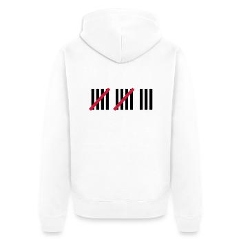13 . Geburtstag - Unisex Premium Bio Zip Hoodie - Weiß - Hinten - Thijin (182cm)