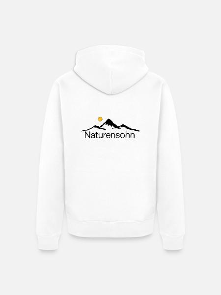 Naturensohn 2 - Unisex Premium Bio Zip Hoodie - Weiß
