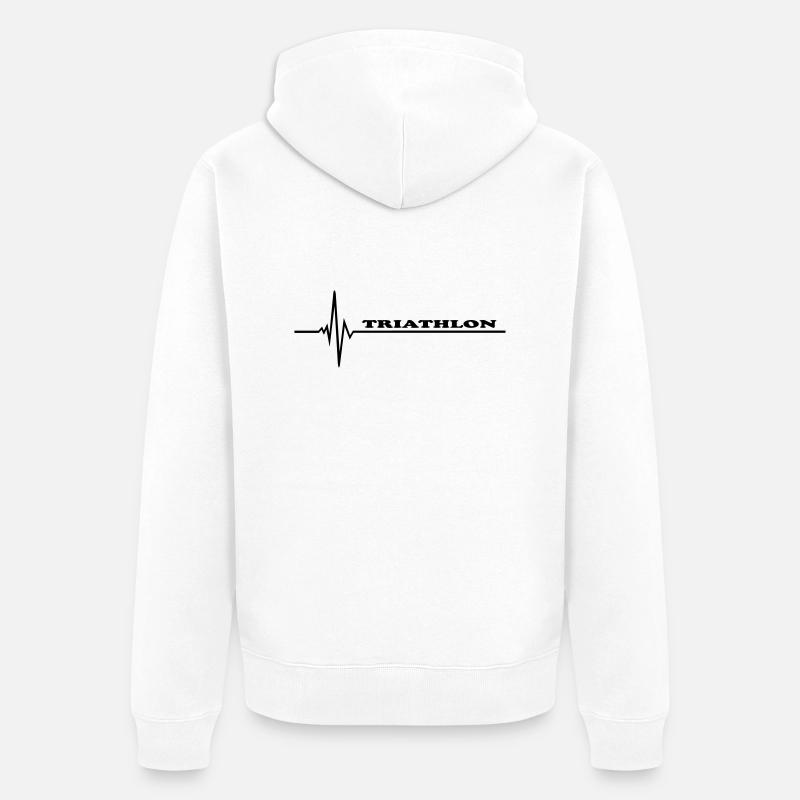 Triathlon - Veste à capuche bio Premium Unisexe - blanc