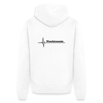 Tennis de table - Veste à capuche bio Premium Unisexe - blanc - Dos - Thijin (182cm)