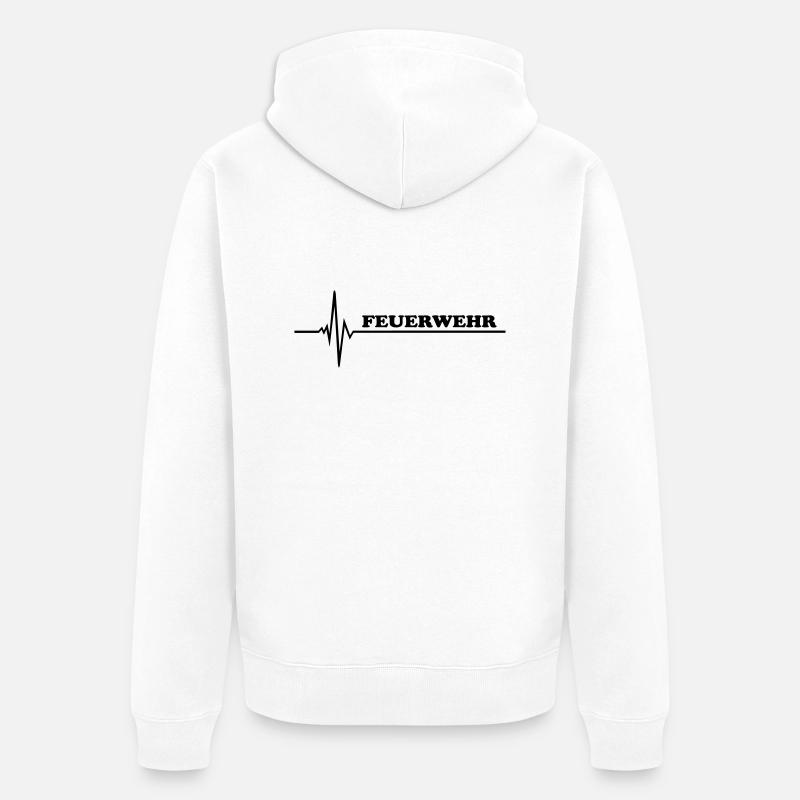 Feu - Veste à capuche bio Premium Unisexe - blanc