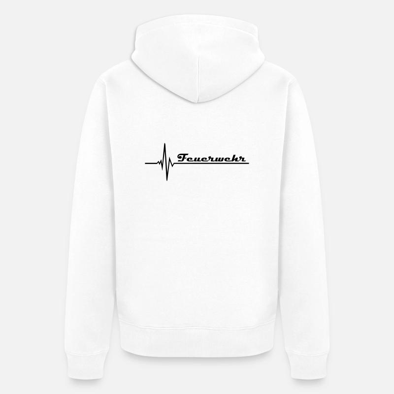 Feu - Veste à capuche bio Premium Unisexe - blanc