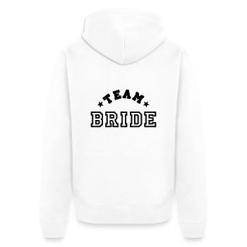 team bride - Unisex Premium Organic Zip Hoodie - white - Back - Thijin (182cm)