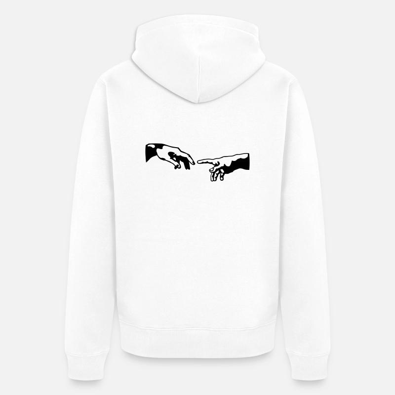 main de dieu - Veste à capuche bio Premium Unisexe - blanc