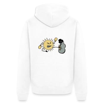 sun kicks snowman - Unisex Premium Organic Zip Hoodie - white - Back - Thijin (182cm)