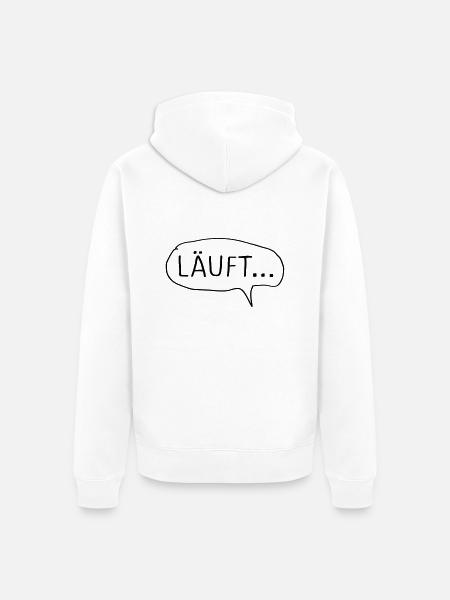 Läuft... - Unisex Premium Bio Zip Hoodie - Weiß