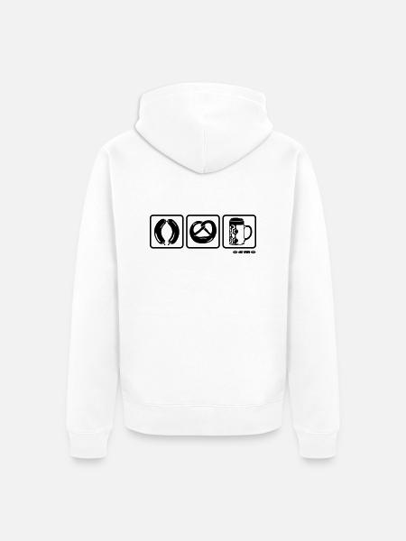 brotzeit - Unisex Premium Bio Zip Hoodie - Weiß