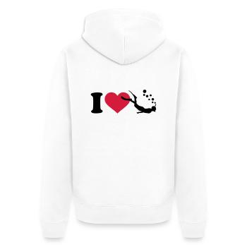I love Snorkeling - Veste à capuche bio Premium Unisexe - blanc - Dos - Thijin (182cm)