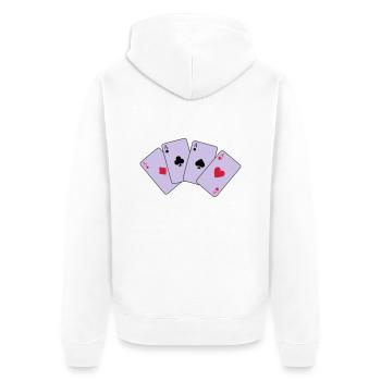 Card Game, Poker, Ace - Veste à capuche bio Premium Unisexe - blanc - Dos - Thijin (182cm)