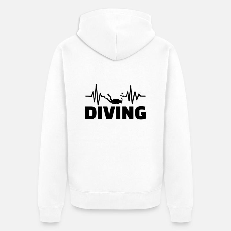 Plongée - Veste à capuche bio Premium Unisexe - blanc