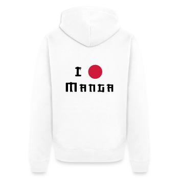 I Love Manga - Veste à capuche bio Premium Unisexe - blanc - Dos - Thijin (182cm)