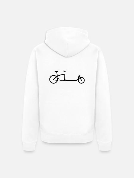 The very large cargo wheel - Unisex Premium Organic Zip Hoodie - white