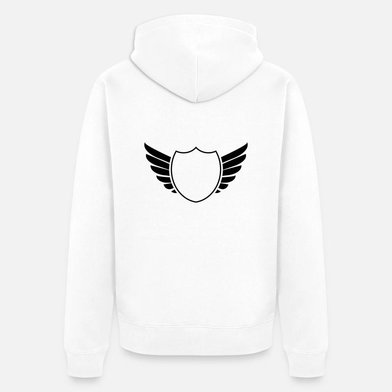 l’oscillant de l’shield - Veste à capuche bio Premium Unisexe - blanc