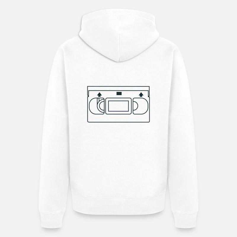 Bande vhs - Veste à capuche bio Premium Unisexe - blanc
