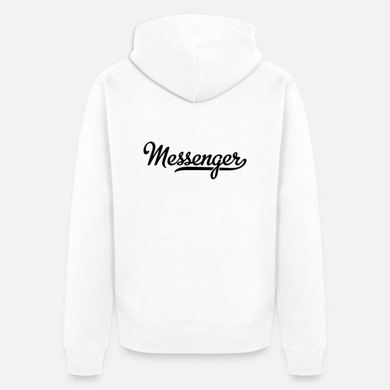 Coursier à vélo - Veste à capuche bio Premium Unisexe - blanc