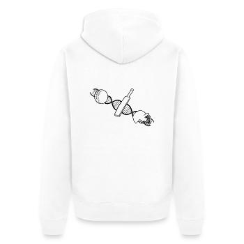 Cricket Slogan Cadeau Cricket Fan Team Cricket - Veste à capuche bio Premium Unisexe - blanc - Dos - Thijin (182cm)