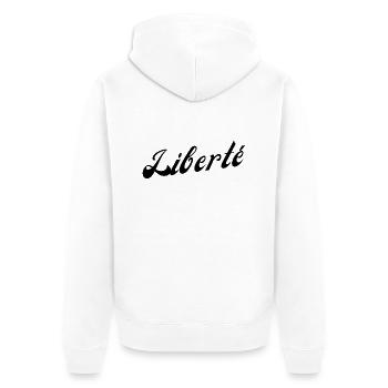 Liberté - Veste à capuche bio Premium Unisexe - blanc - Dos - Thijin (182cm)