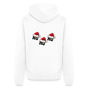 Chapeau de Noël Ho Ho Ho Ho - Veste à capuche bio Premium Unisexe - blanc - Dos - Thijin (182cm)