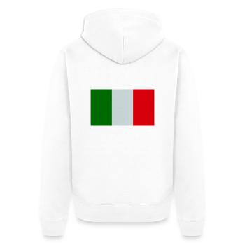 Italien - Unisex Premium Bio Zip Hoodie - Weiß - Hinten - Thijin (182cm)