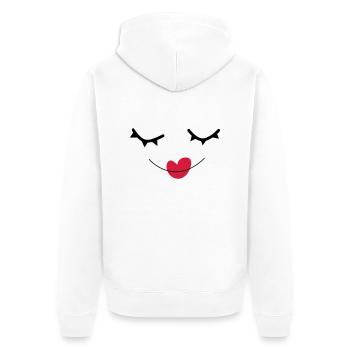 sourire - Veste à capuche bio Premium Unisexe - blanc - Dos - Thijin (182cm)