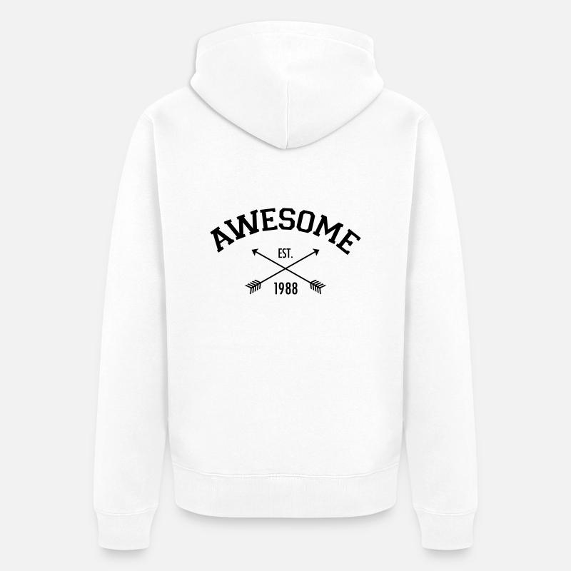 Awesome Est 1988 - Veste à capuche bio Premium Unisexe - blanc