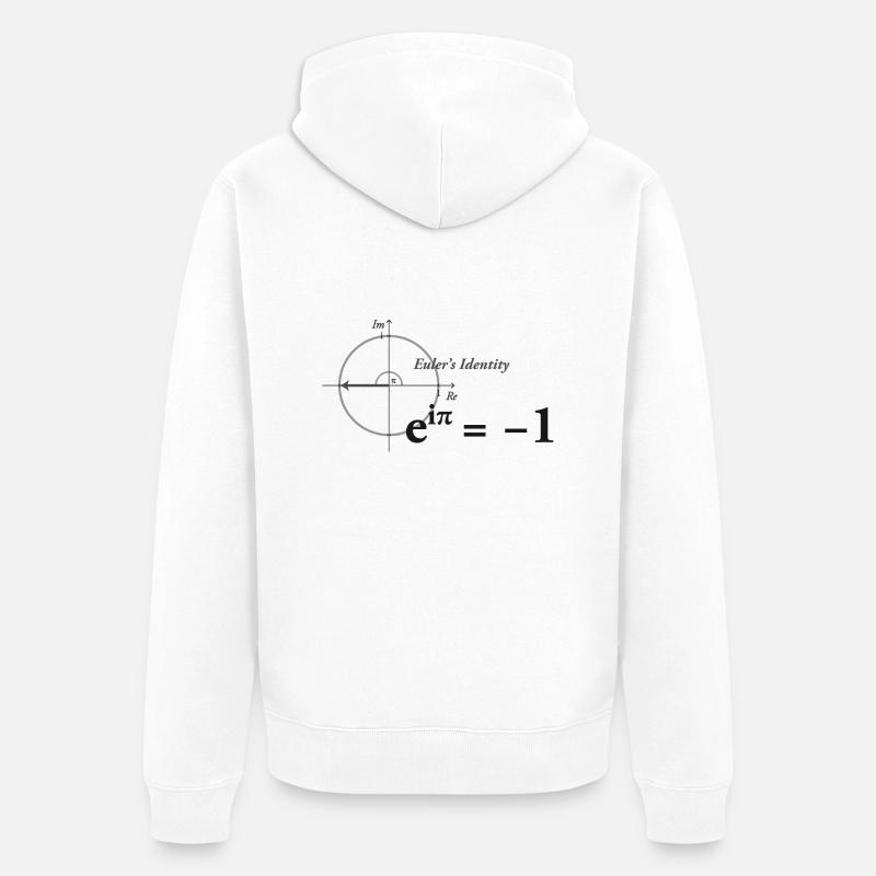 Euler Formel Mathe dark - Unisex Premium Bio Zip Hoodie - Weiß