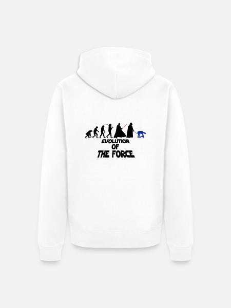 EVOLUTION OF THE FORCE - Veste à capuche bio Premium Unisexe - blanc