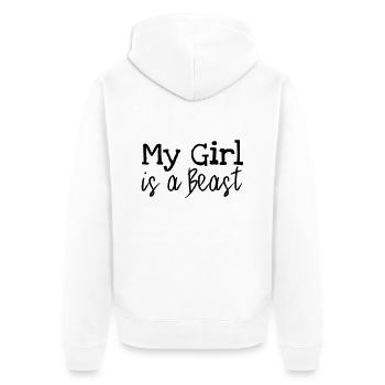 My Girl - Unisex Premium Organic Zip Hoodie - white - Back - Thijin (182cm)