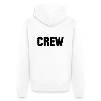 crew - Unisex Premium Bio Zip Hoodie - Weiß - Hinten - Thijin (182cm)