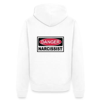 2541614 115188447 narcissist - Unisex Premium Bio Zip Hoodie - Weiß - Hinten - Thijin (182cm)