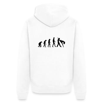 Evolution Dance - Unisex Premium Bio Zip Hoodie - Weiß - Hinten - Thijin (182cm)