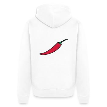Chilli / piment / piments - Veste à capuche bio Premium Unisexe - blanc - Dos - Thijin (182cm)