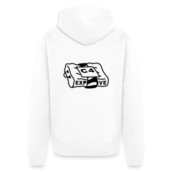 c4_explosive - Veste à capuche bio Premium Unisexe - blanc - Dos - Thijin (182cm)
